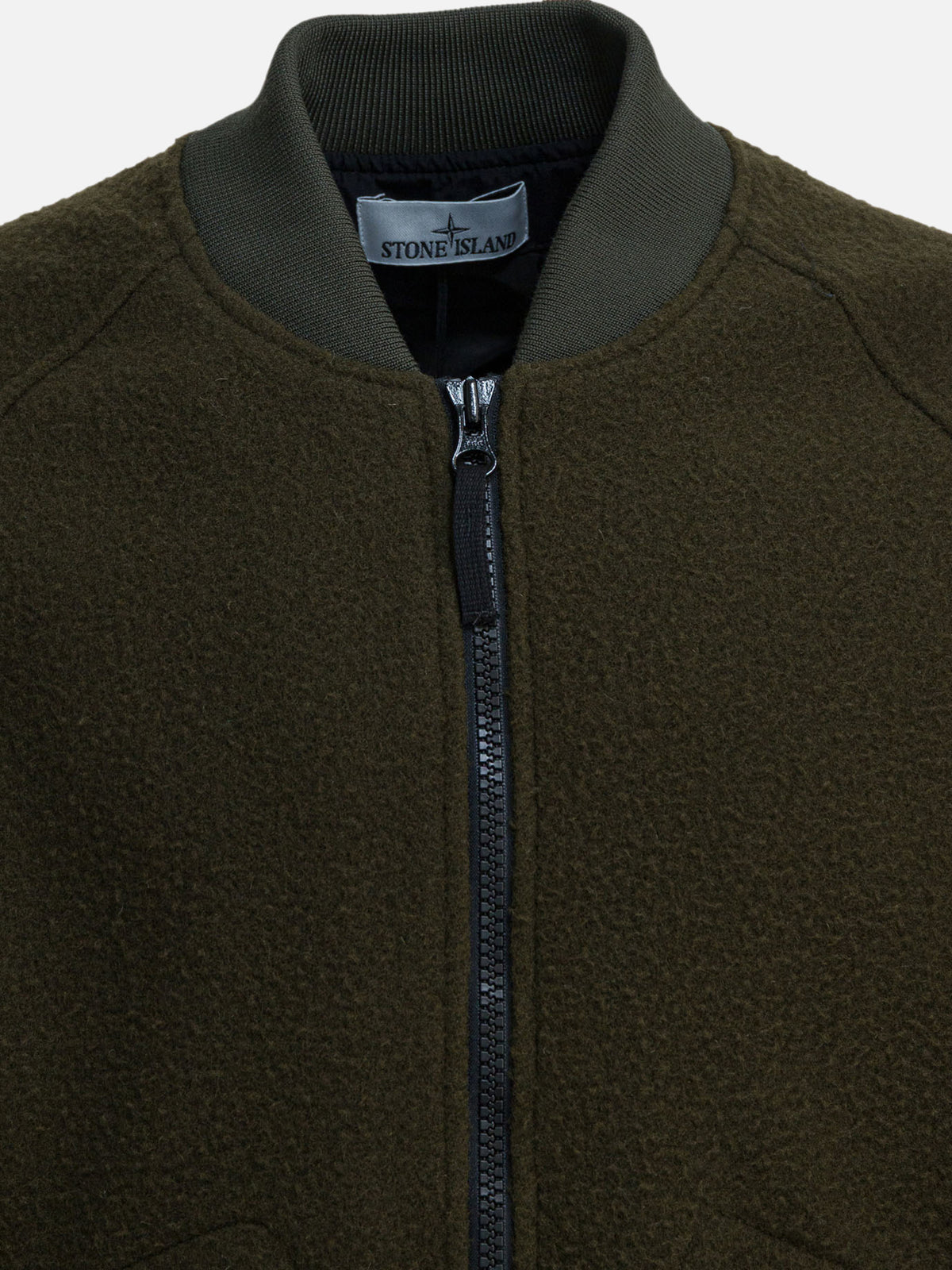 Stone Island Waterproof wool and nylon bomber jacket Green - VIETTI