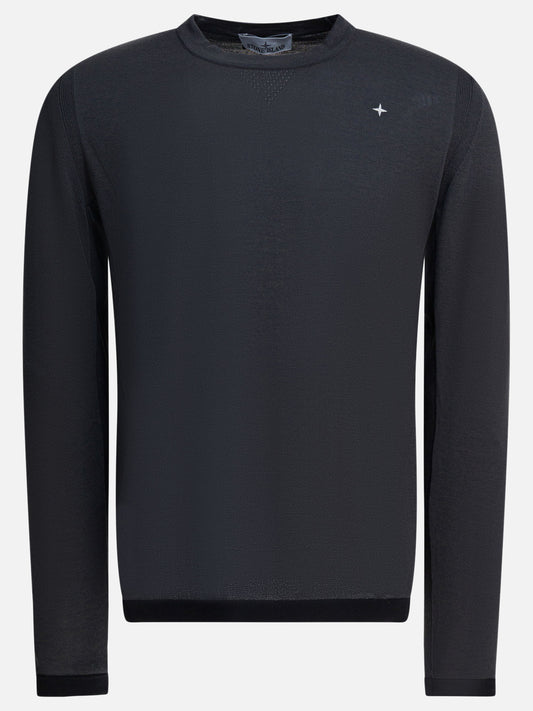 Stone Island Wool-blend crew-neck sweater Grey

