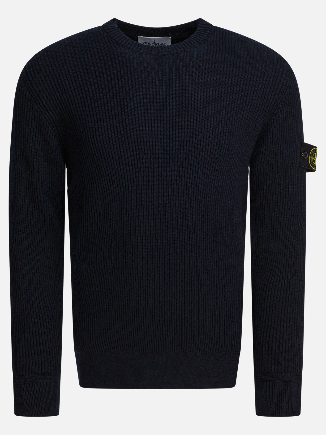 Stone Island Maglione girocollo in lana RWS Blu Uomo VIETTI