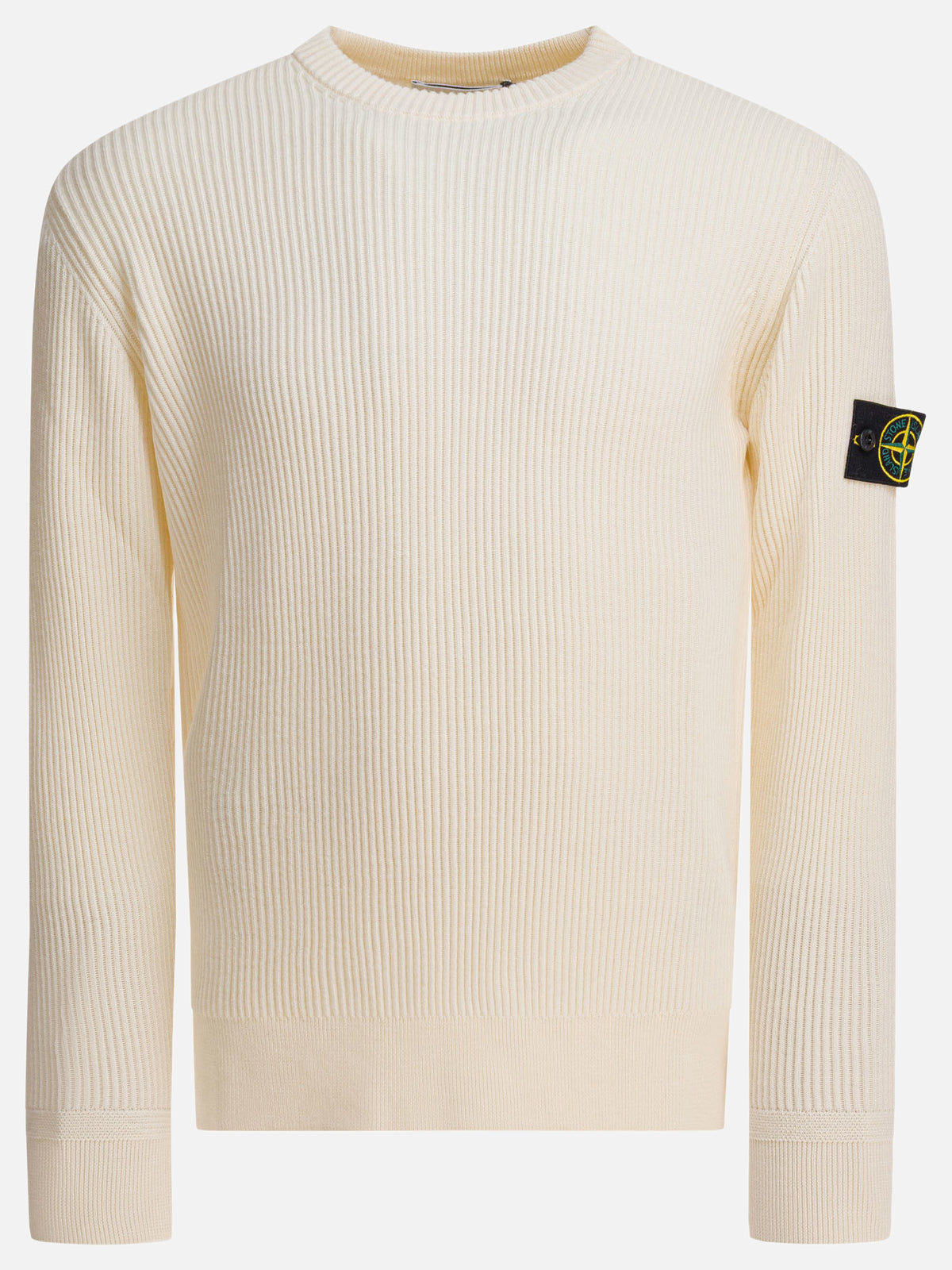 Stone Island RWS wool crew-neck sweater White