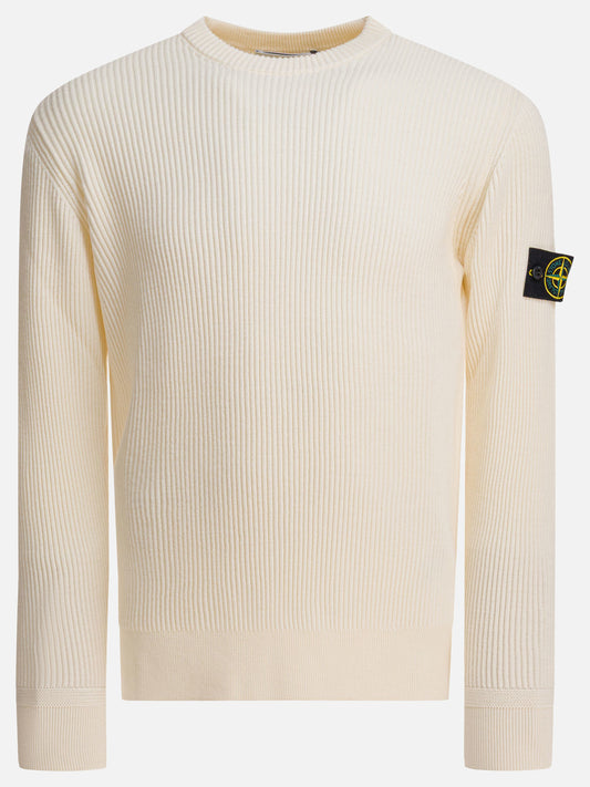 Stone Island RWS wool crew-neck sweater White

