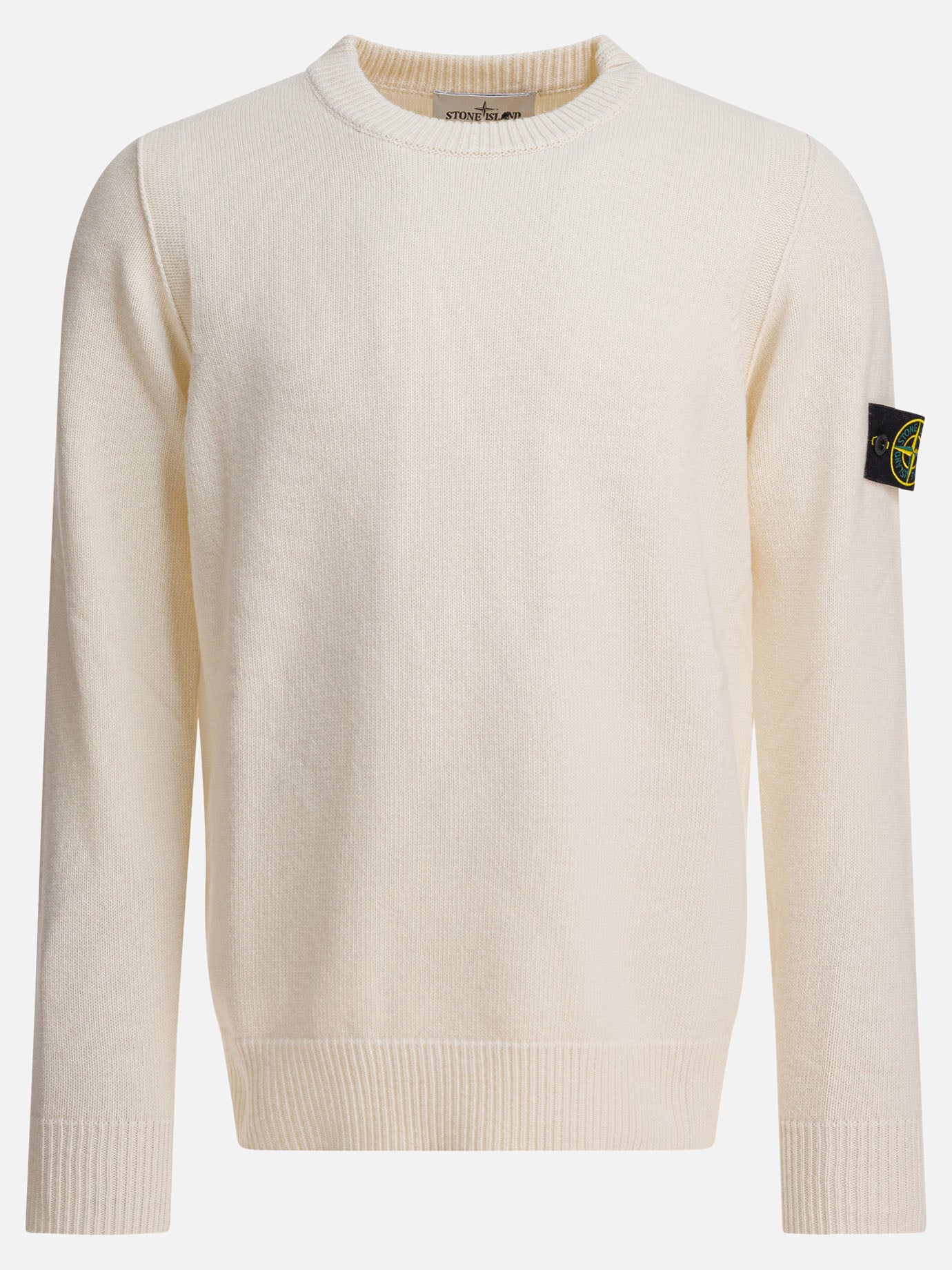 Crewneck sweaters Logo  White - Stone Island Men | PDP | VIETTI Online Store | thumbnail