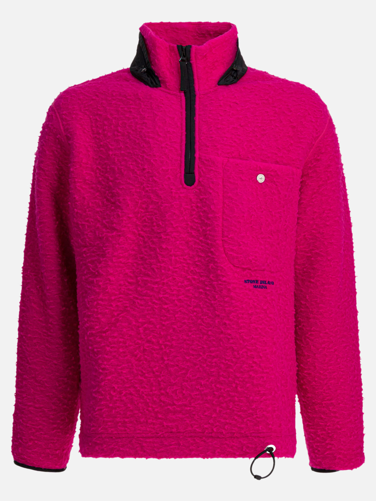 Stone Island Ratteen wool sweatshirt Fuchsia