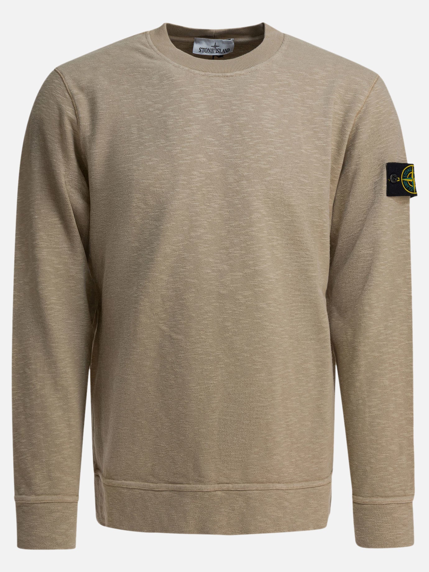 Felpe girocollo Logo  Beige - Stone Island Uomo | PDP | VIETTI Online Store | thumbnail