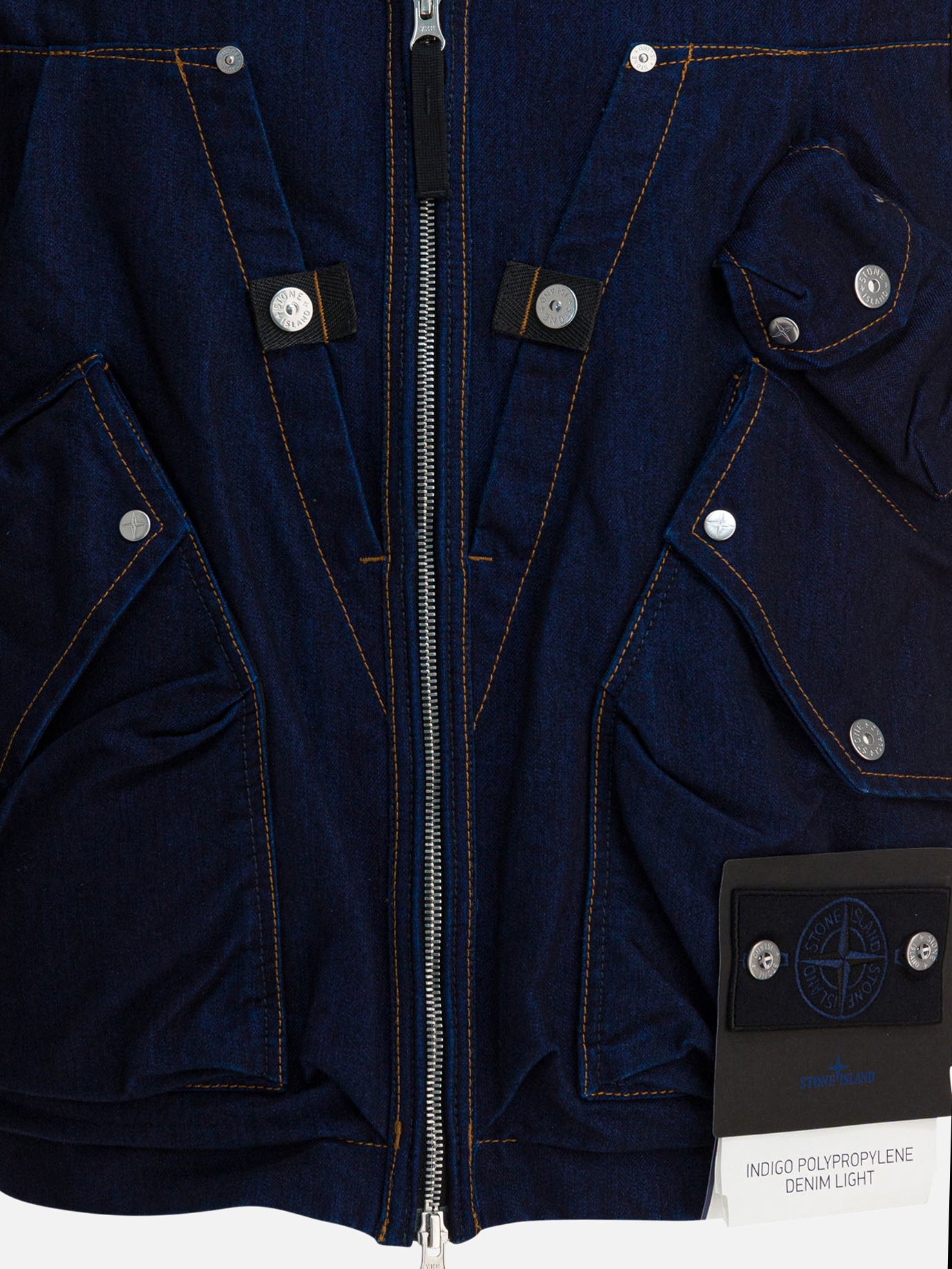 Giacche smanicate Solid colour  Blu - Stone Island Uomo | PDP | VIETTI Online Store | Zoom-Modal_3
