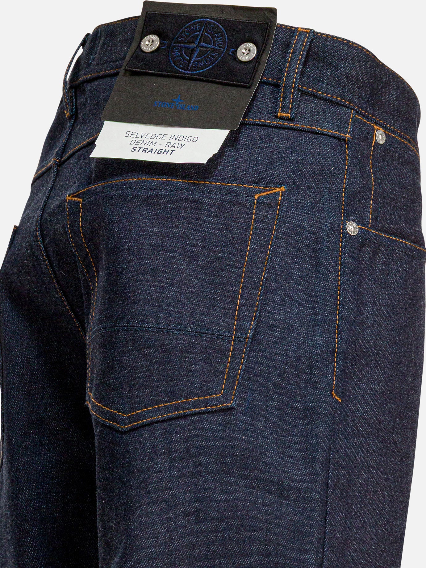 Jeans a gamba dritta Solid colour  Blu - Stone Island Uomo | PDP | VIETTI Online Store | thumbnail_4