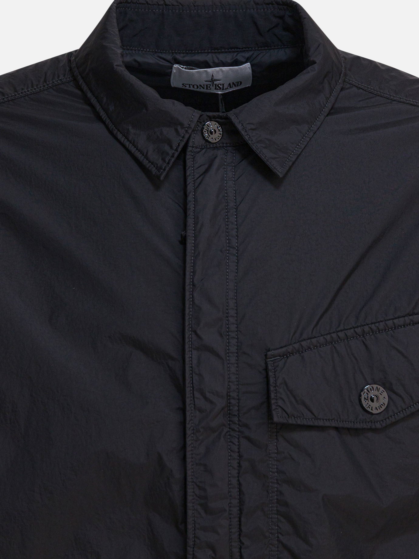 Giacche overshirt Solid colour  Nero - Stone Island Uomo | PDP | VIETTI Online Store | thumbnail_3