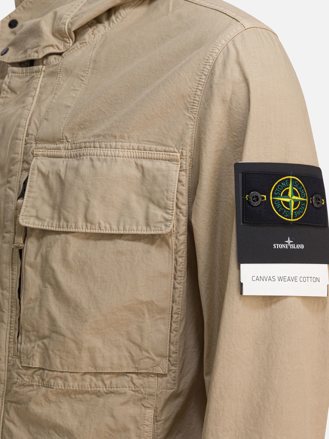 Giacche leggere & Trapuntate Logo  Beige - Stone Island Uomo | PDP | VIETTI Online Store | thumbnail_4