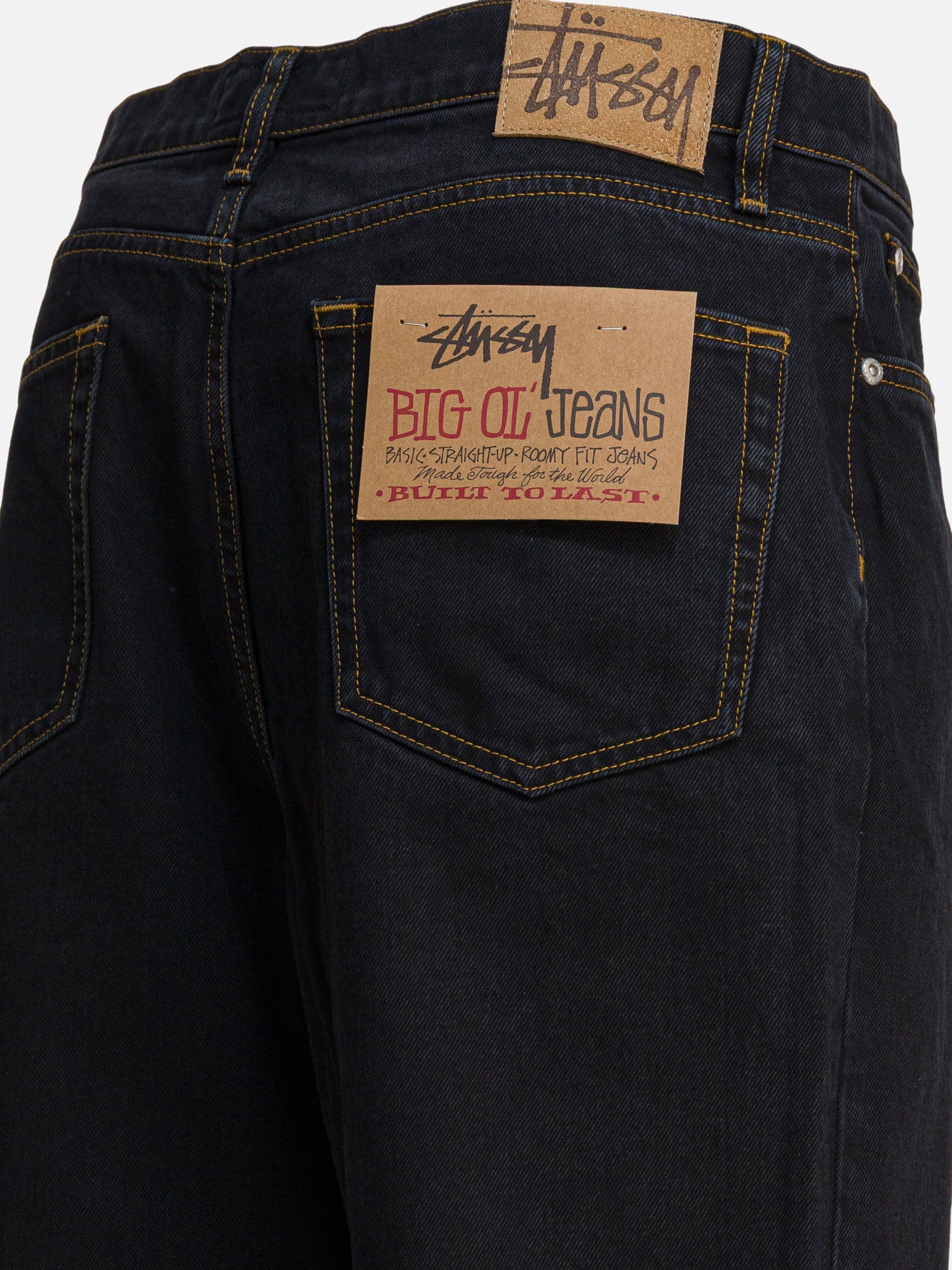 Jeans a gamba dritta Solid colour  Nero - Stüssy Uomo | PDP | VIETTI Online Store | thumbnail_4