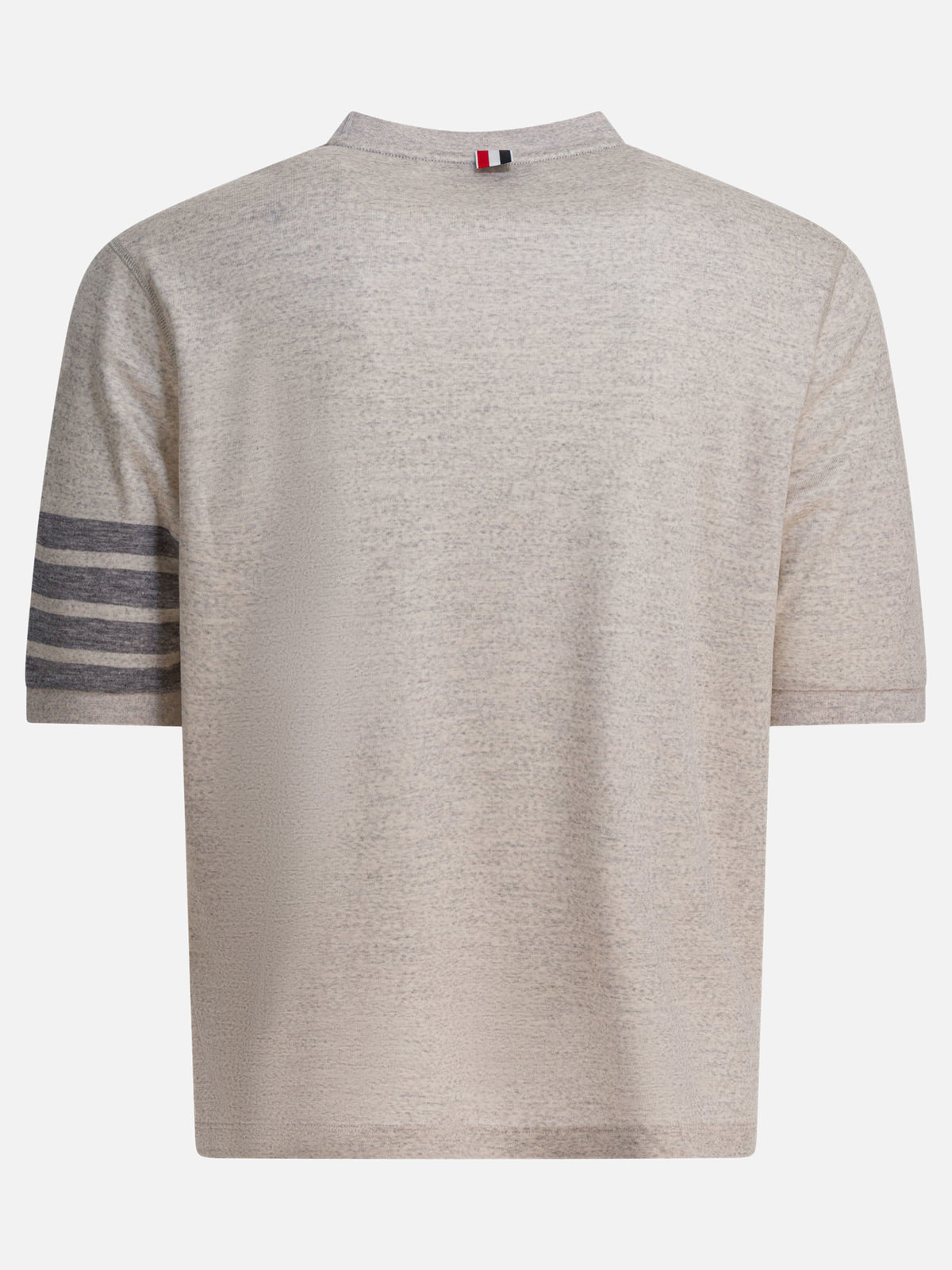 Thom Browne Wool T-shirt "4Bar" Grey