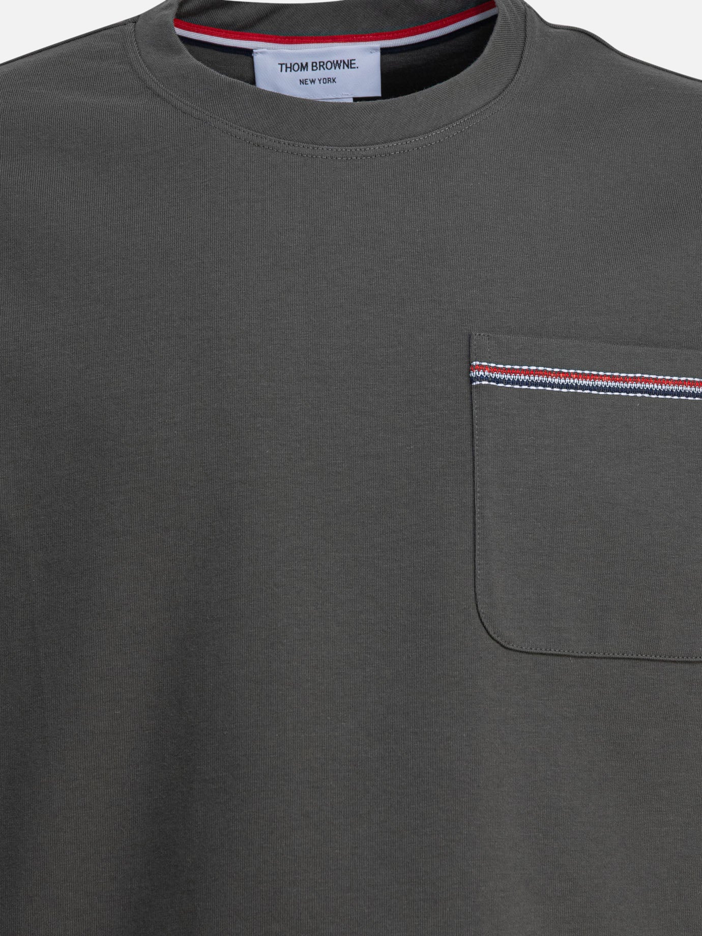 T-shirt girocollo Solid colour  Verde - Thom Browne Uomo | PDP | VIETTI Online Store | thumbnail_3