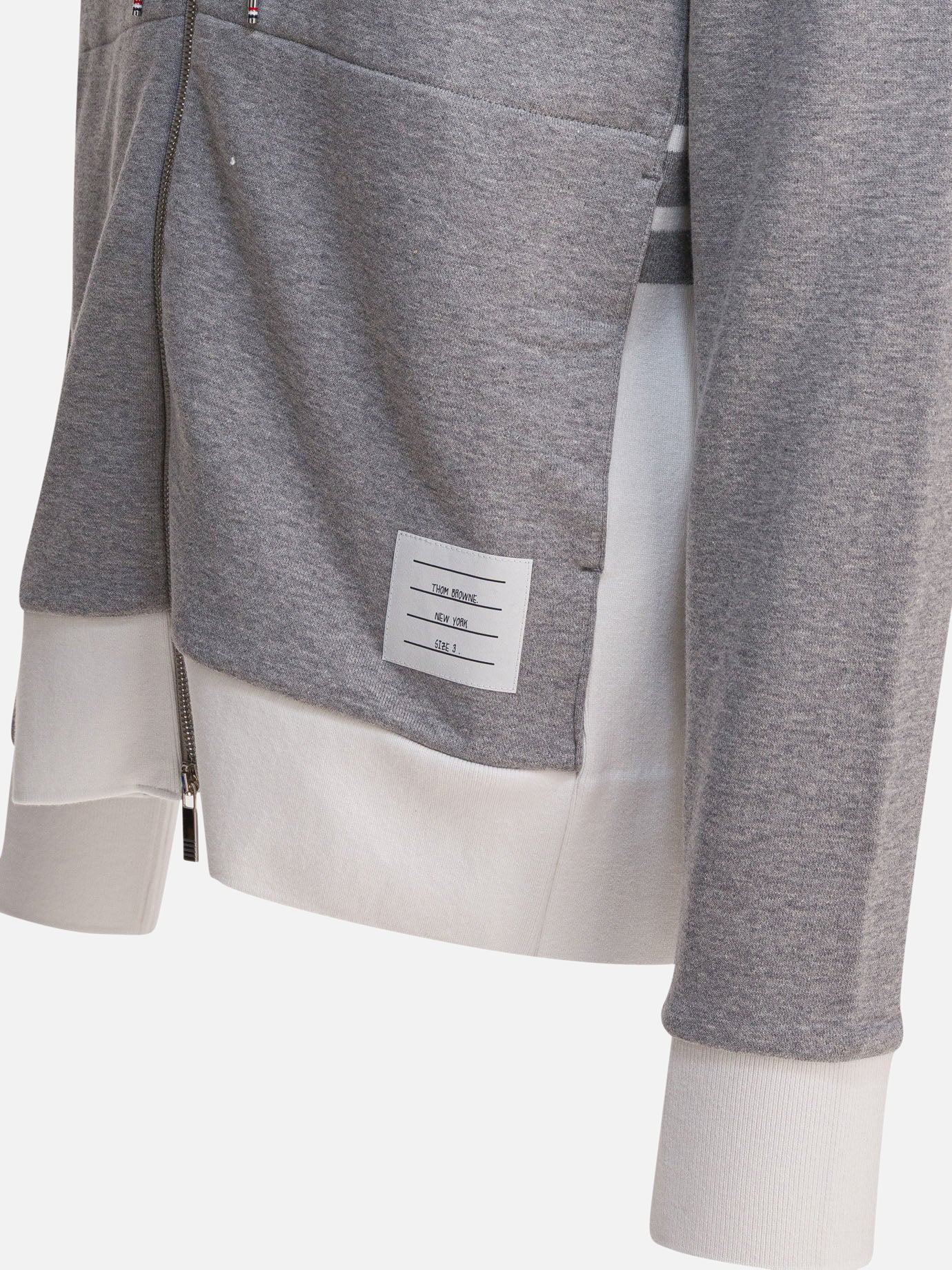 Felpe con zip Solid colour  Grigio - Thom Browne Uomo | PDP | VIETTI Online Store | Zoom-Modal_4
