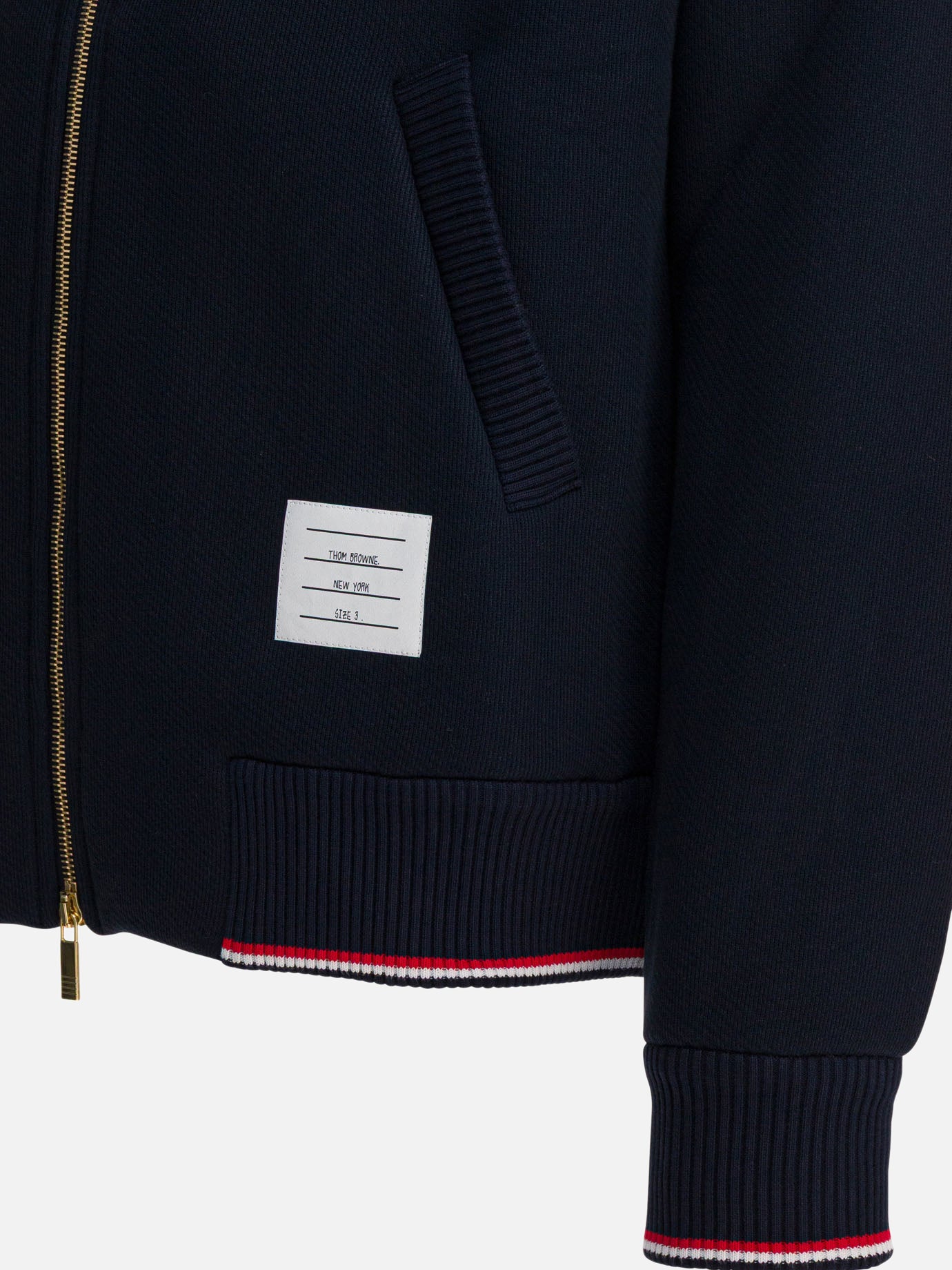 Felpe con zip Solid colour  Blu - Thom Browne Uomo | PDP | VIETTI Online Store | thumbnail_4