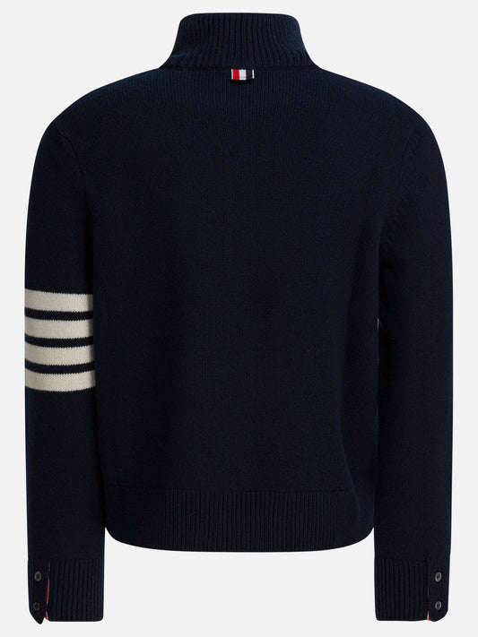 Maglioni con zip Solid colour  Blu - Thom Browne Uomo | PDP | VIETTI Online Store | 2
