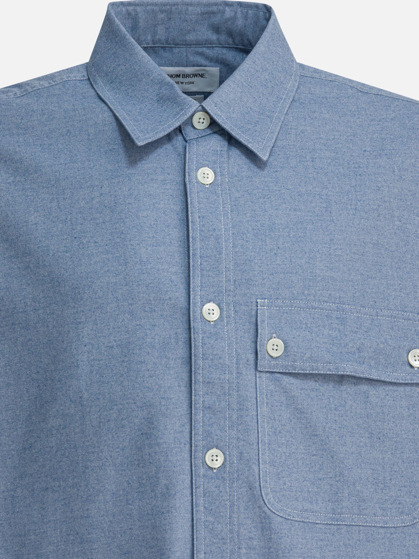 Casual shirts Logo  Light blue - Thom Browne Men | PDP | VIETTI Online Store | Zoom-Modal_3
