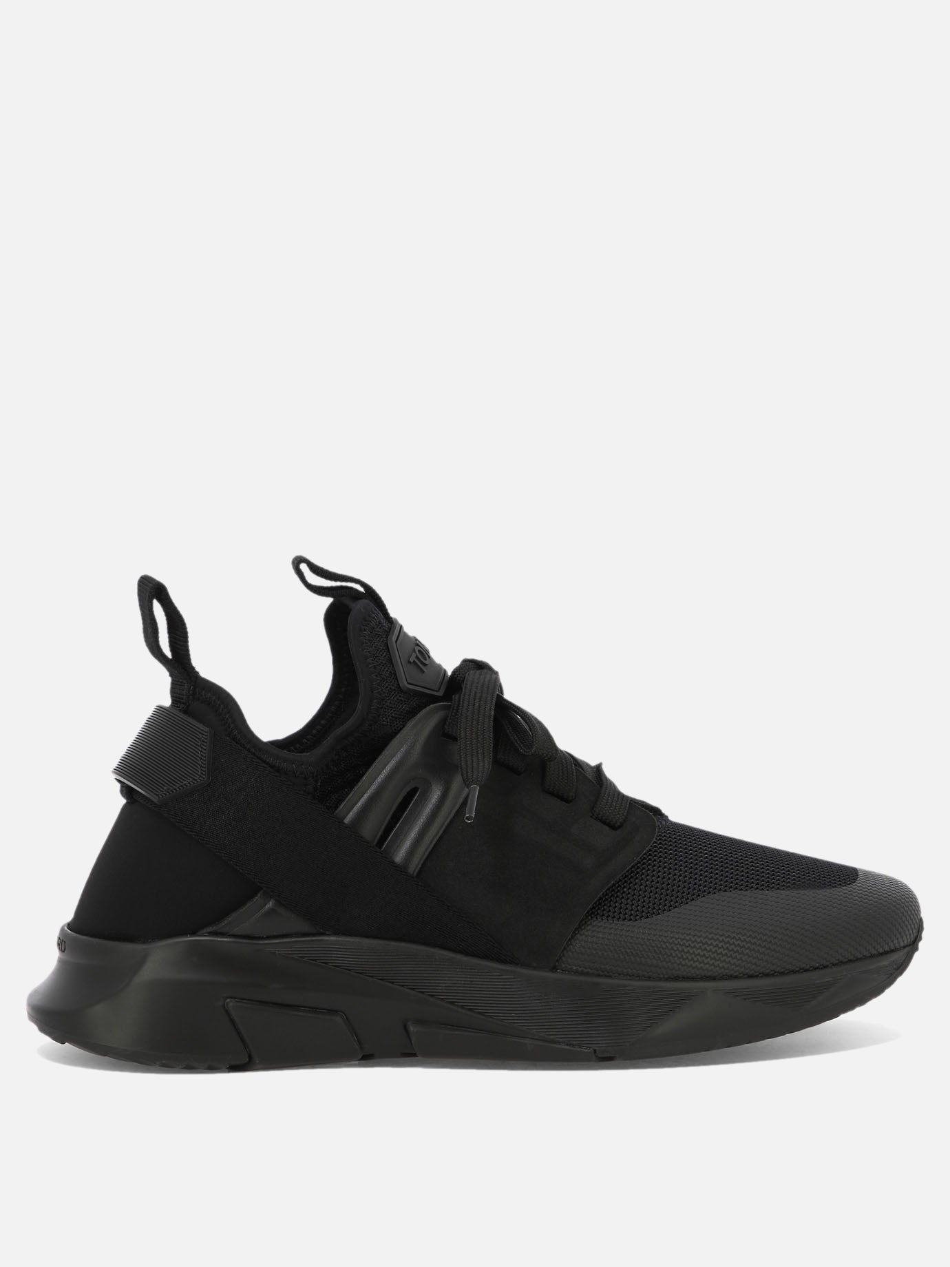 Sneaker basse 35% polyamide 25% polyester 15% viscose 15% calf leather 10% cotton - 100% rubber  Nero - Tom Ford Uomo | PDP | VIETTI Online Store | Zoom-Modal
