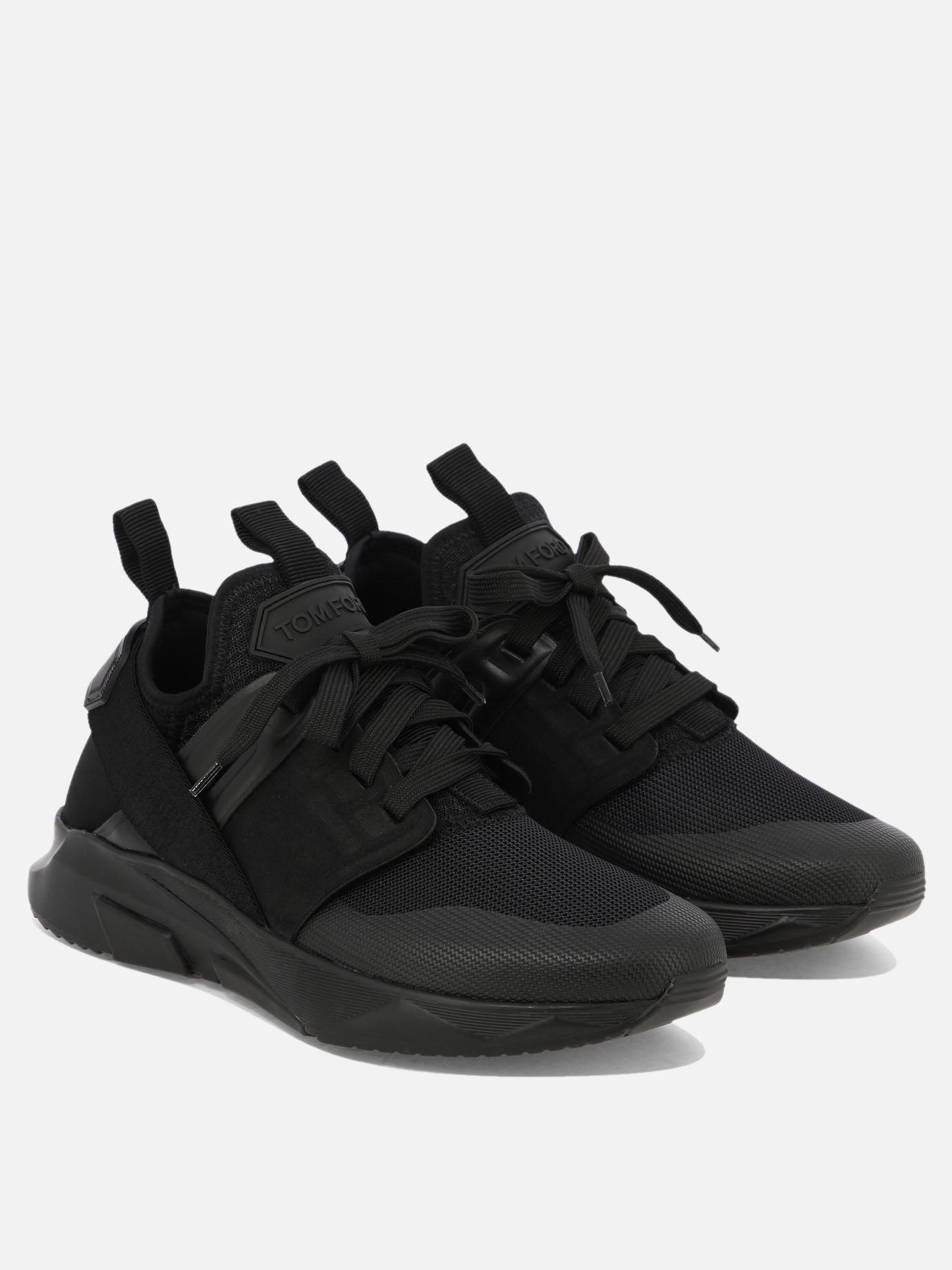 Sneaker basse 35% polyamide 25% polyester 15% viscose 15% calf leather 10% cotton - 100% rubber  Nero - Tom Ford Uomo | PDP | VIETTI Online Store | Zoom-Modal_2
