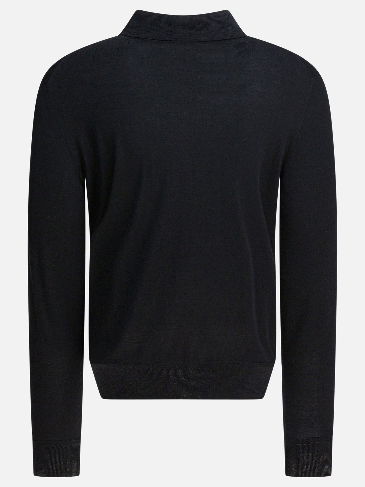 Tom Ford Long-sleeved polo shirt Black - VIETTI