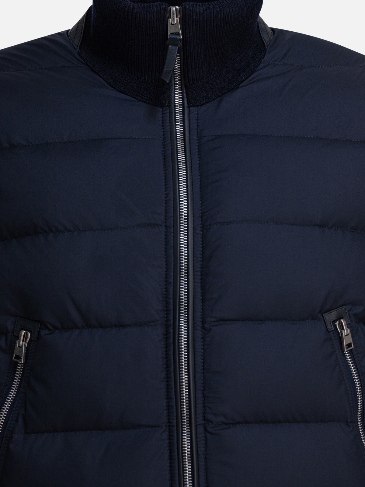 Tom Ford Nylon and wool short down jacket Blue - VIETTI