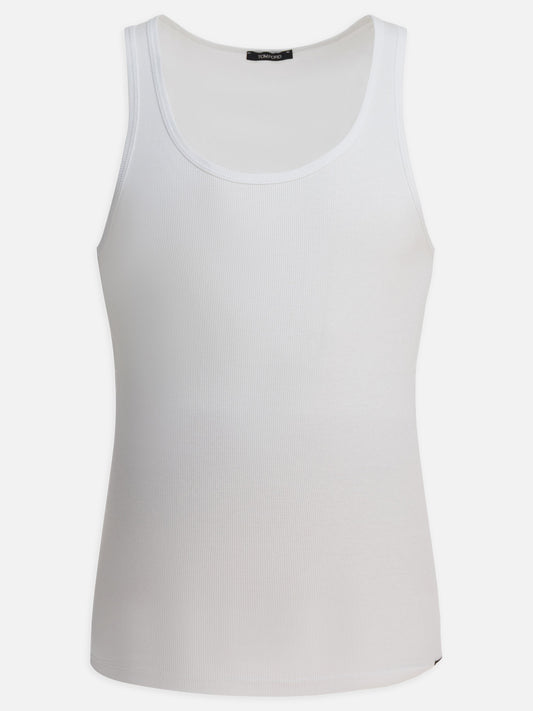 Tank tops Solid colour  White - Tom Ford Men | VIETTI Online Store 
