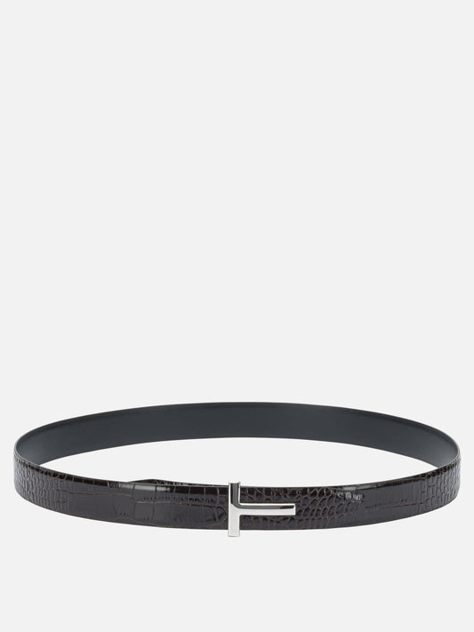 Cinture in pelle 100% calf leather  Marrone - Tom Ford Uomo | PLP | VIETTI Online Store 
