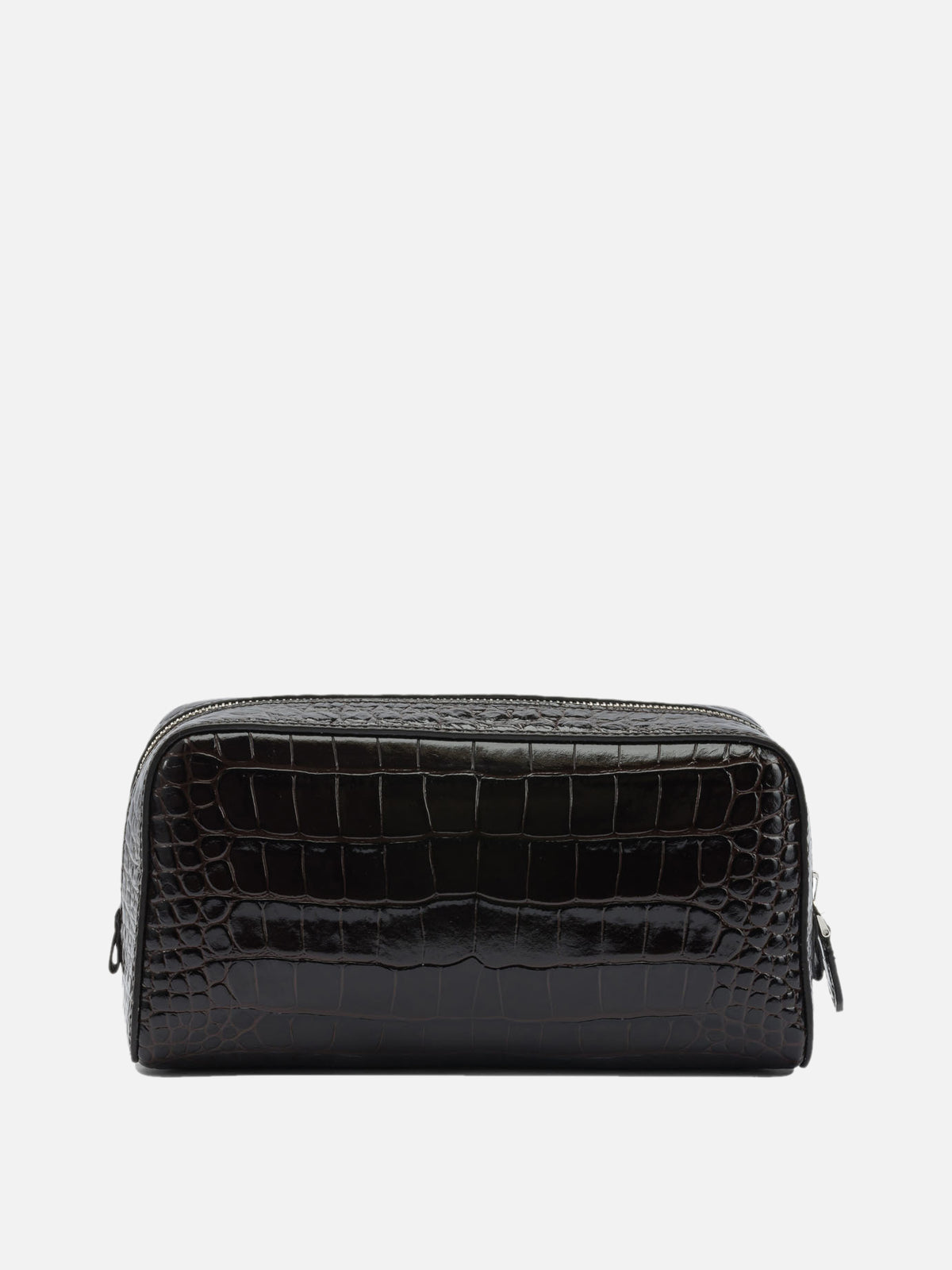 Tom Ford Crocodile print leather beauty case Brown - VIETTI