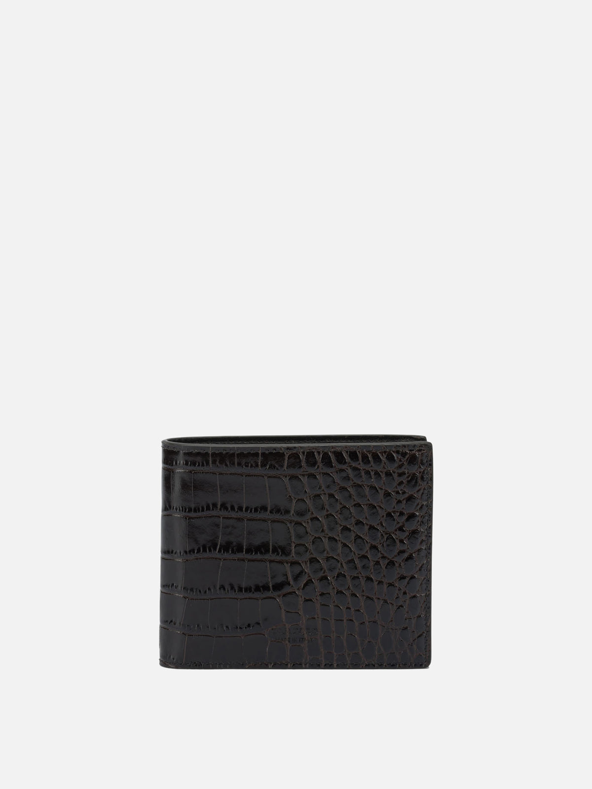Tom Ford Crocodile print leather wallet Brown