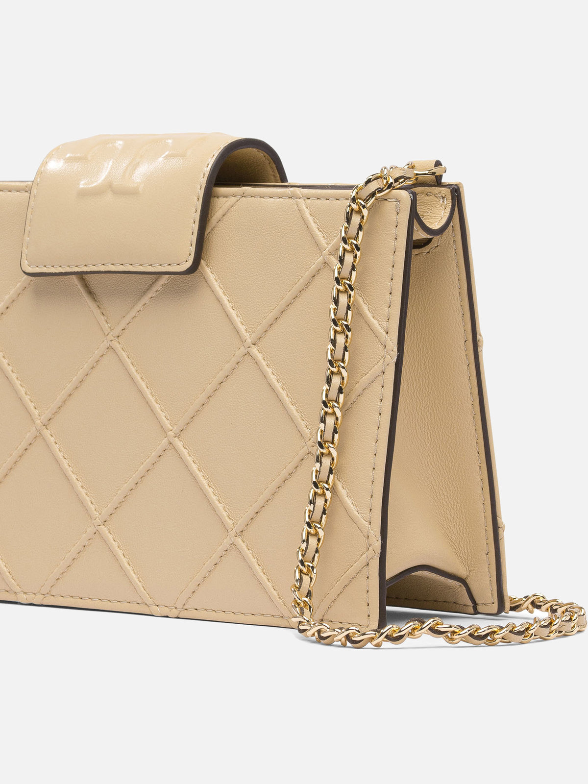 Tory Burch "Fleming" Chain Wallet Beige - VIETTI