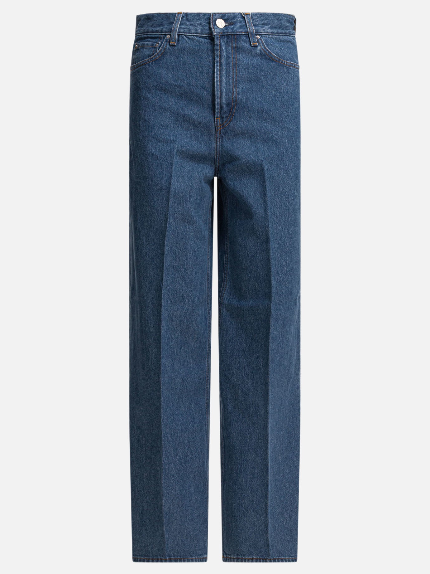 Wide-leg jeans Solid colour  Blue - Toteme Women | PDP | VIETTI Online Store | Zoom-Modal
