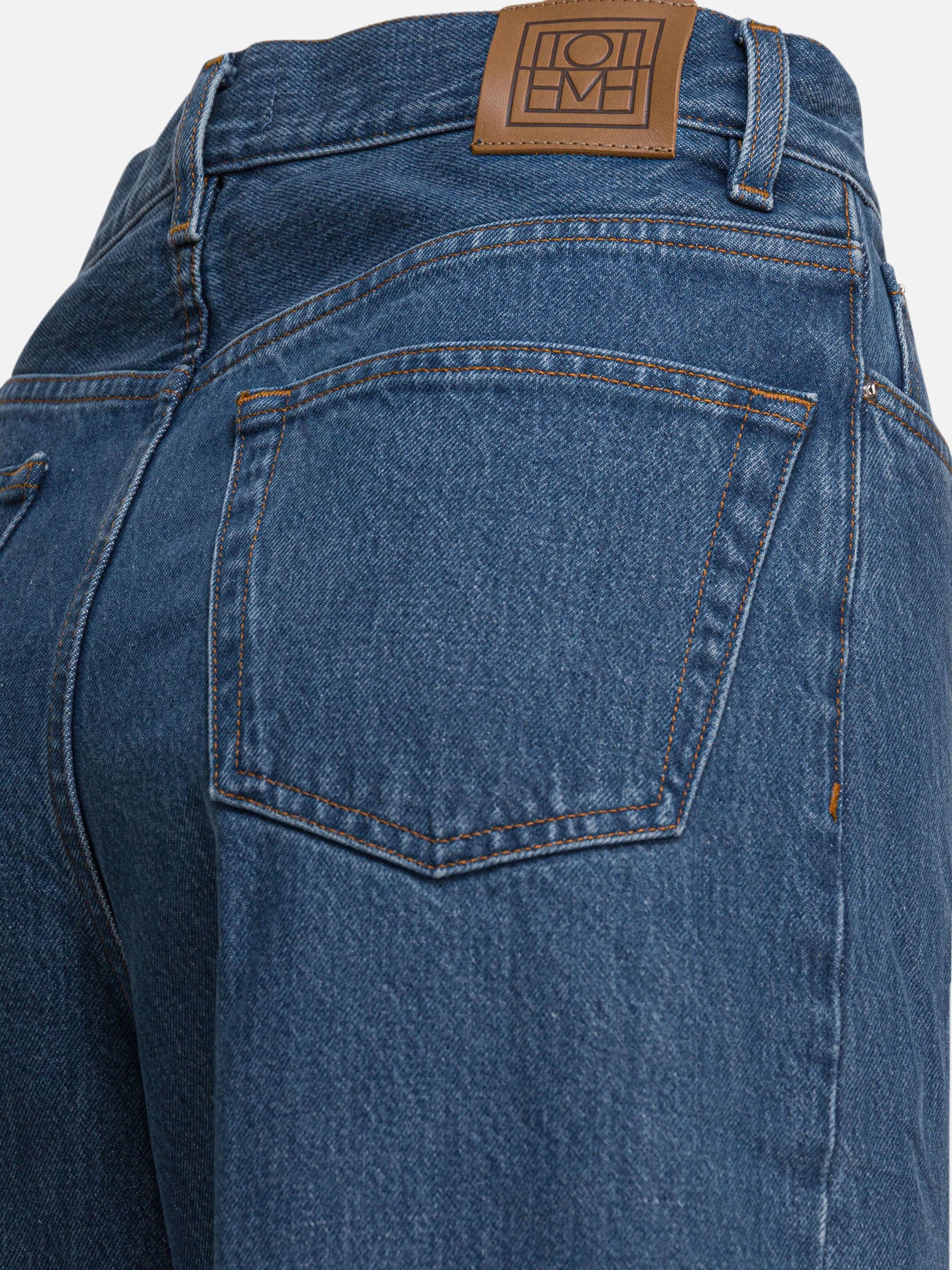 Wide-leg jeans Solid colour  Blue - Toteme Women | PDP | VIETTI Online Store | thumbnail_4