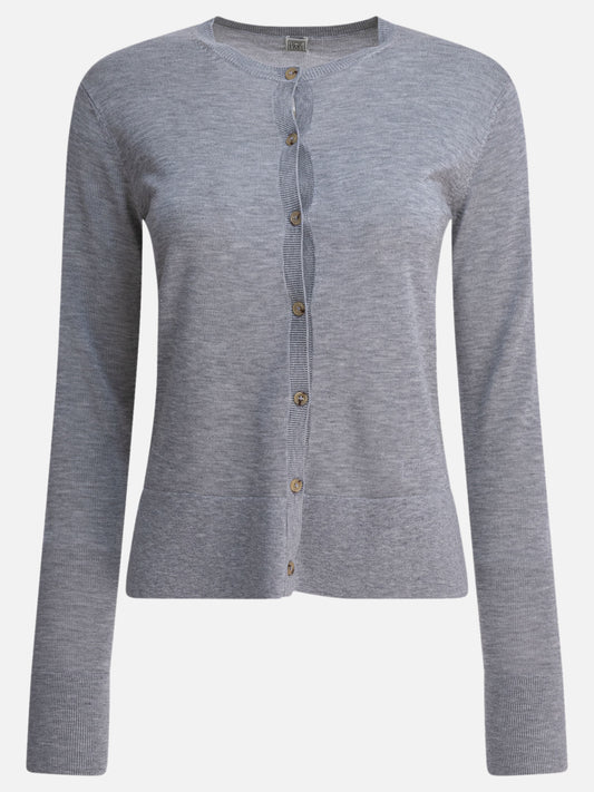 Cardigans Solid colour  Grey - Toteme Women | PLP | VIETTI Online Store 
