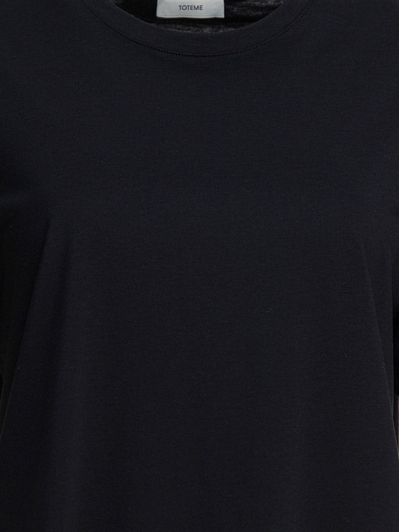 Crewneck t-shirts Solid colour  Black - Toteme Women | PDP | VIETTI Online Store | thumbnail_3