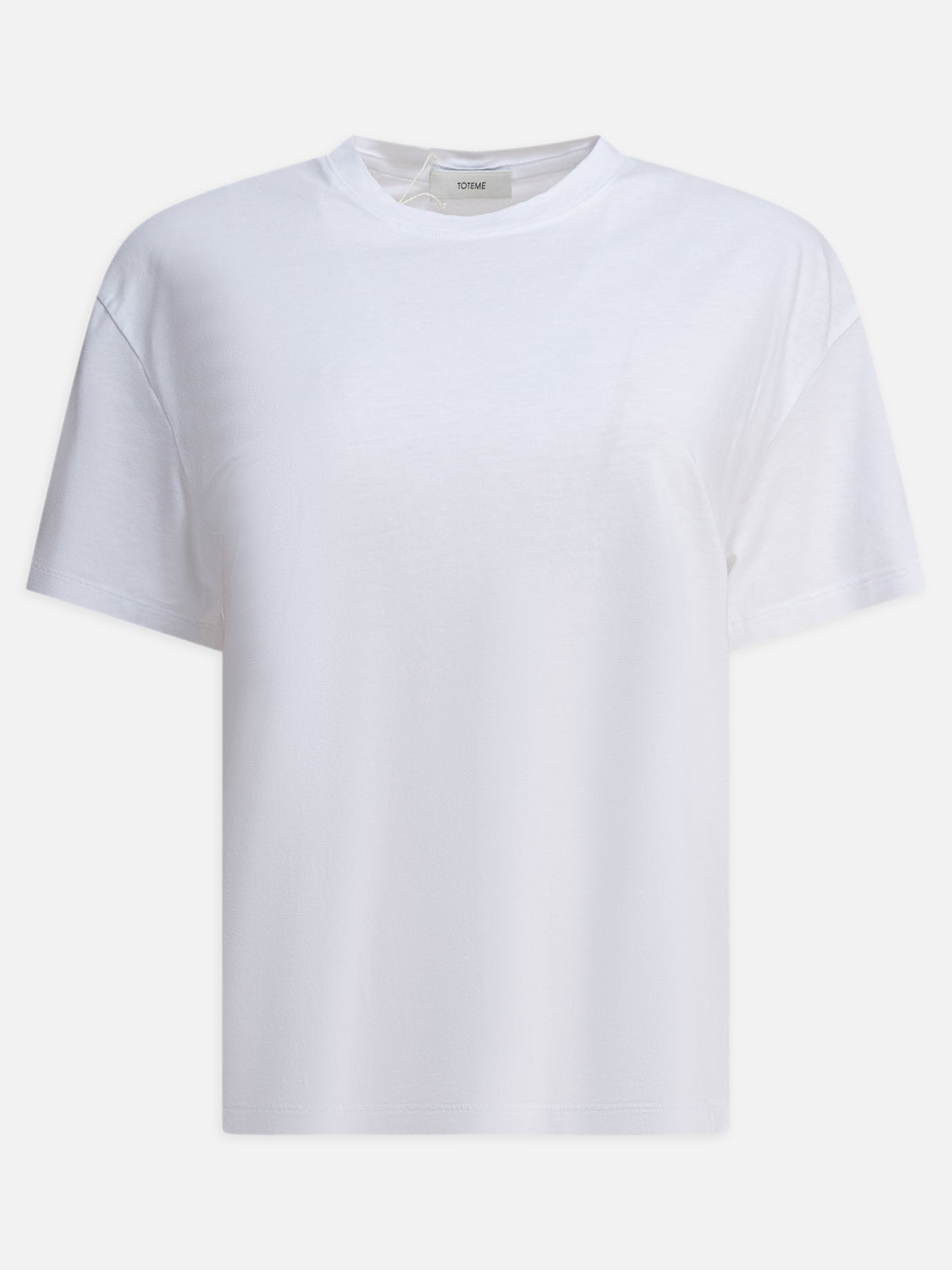 Crewneck t-shirts Solid colour  White - Toteme Women | PDP | VIETTI Online Store | Zoom-Modal
