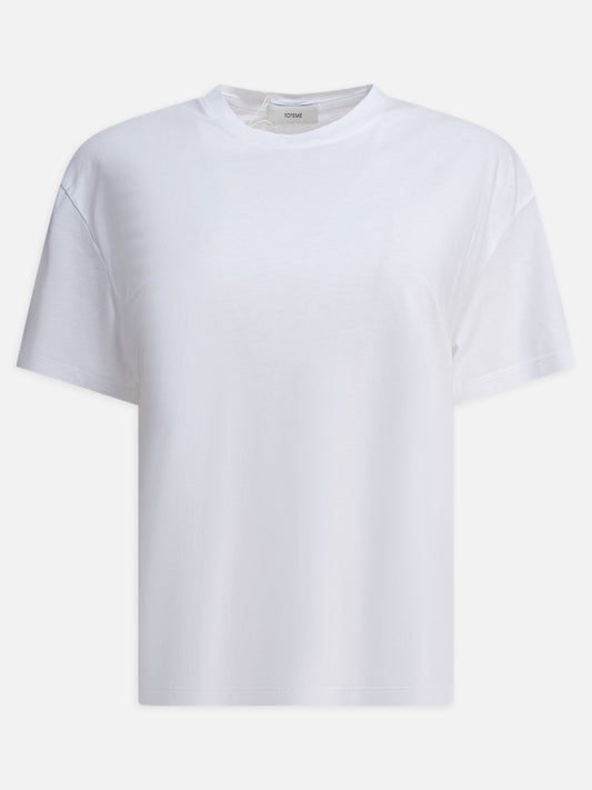 Crewneck t-shirts Solid colour  White - Toteme Women | PLP | VIETTI Online Store 
