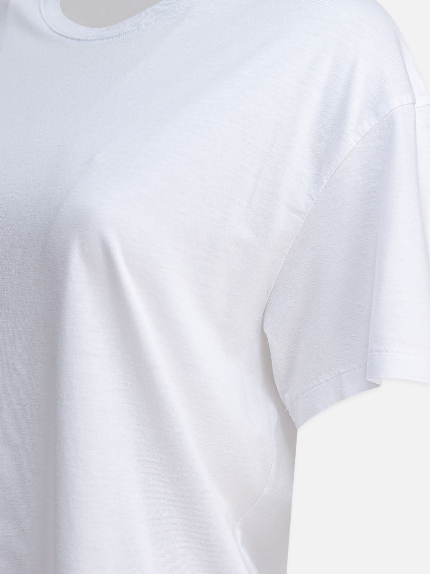 Crewneck t-shirts Solid colour  White - Toteme Women | PDP | VIETTI Online Store | Zoom-Modal_4
