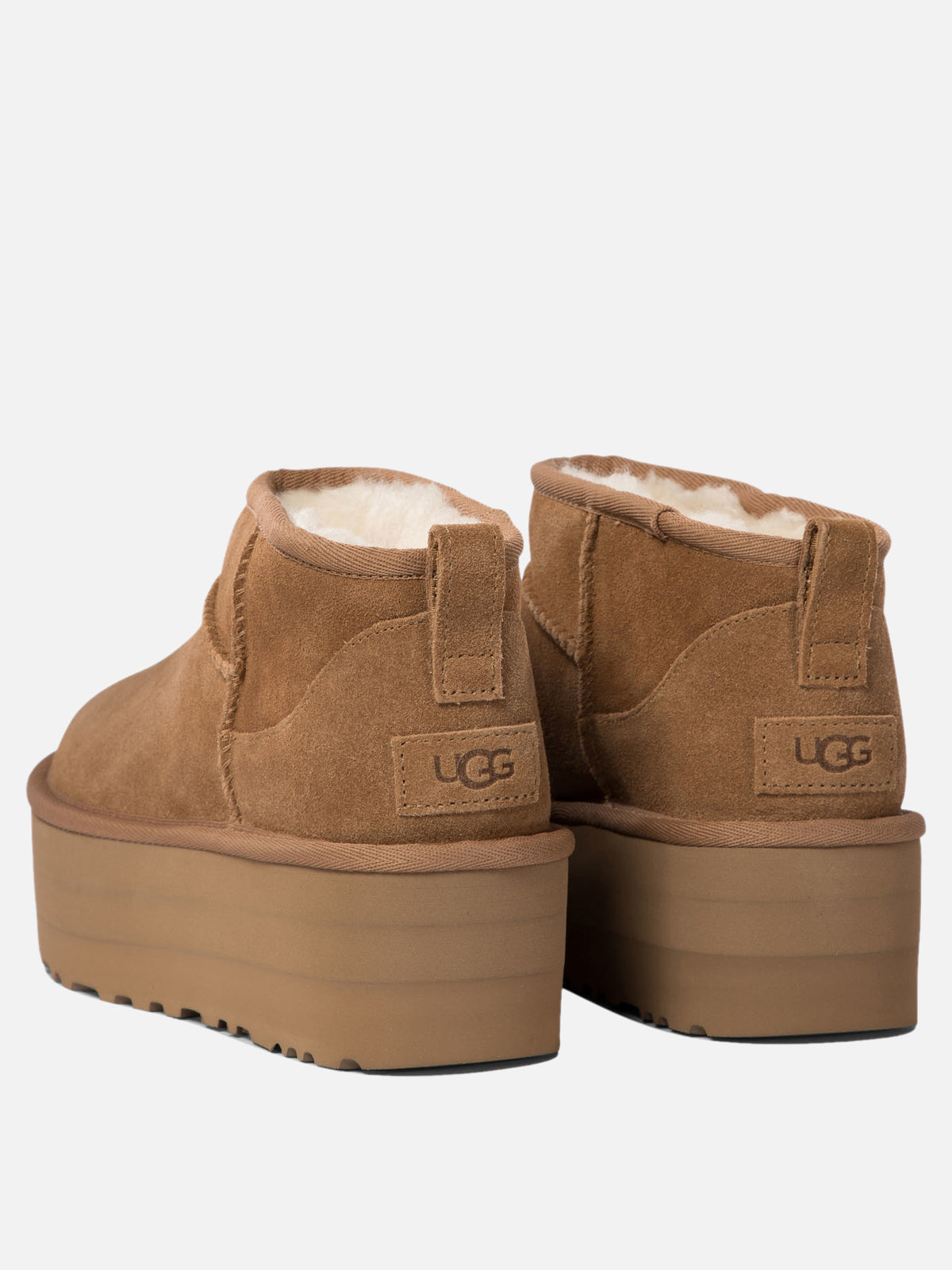 Ugg "Classic Ultra Mini Platform" Pull-On Ankle Boots Brown