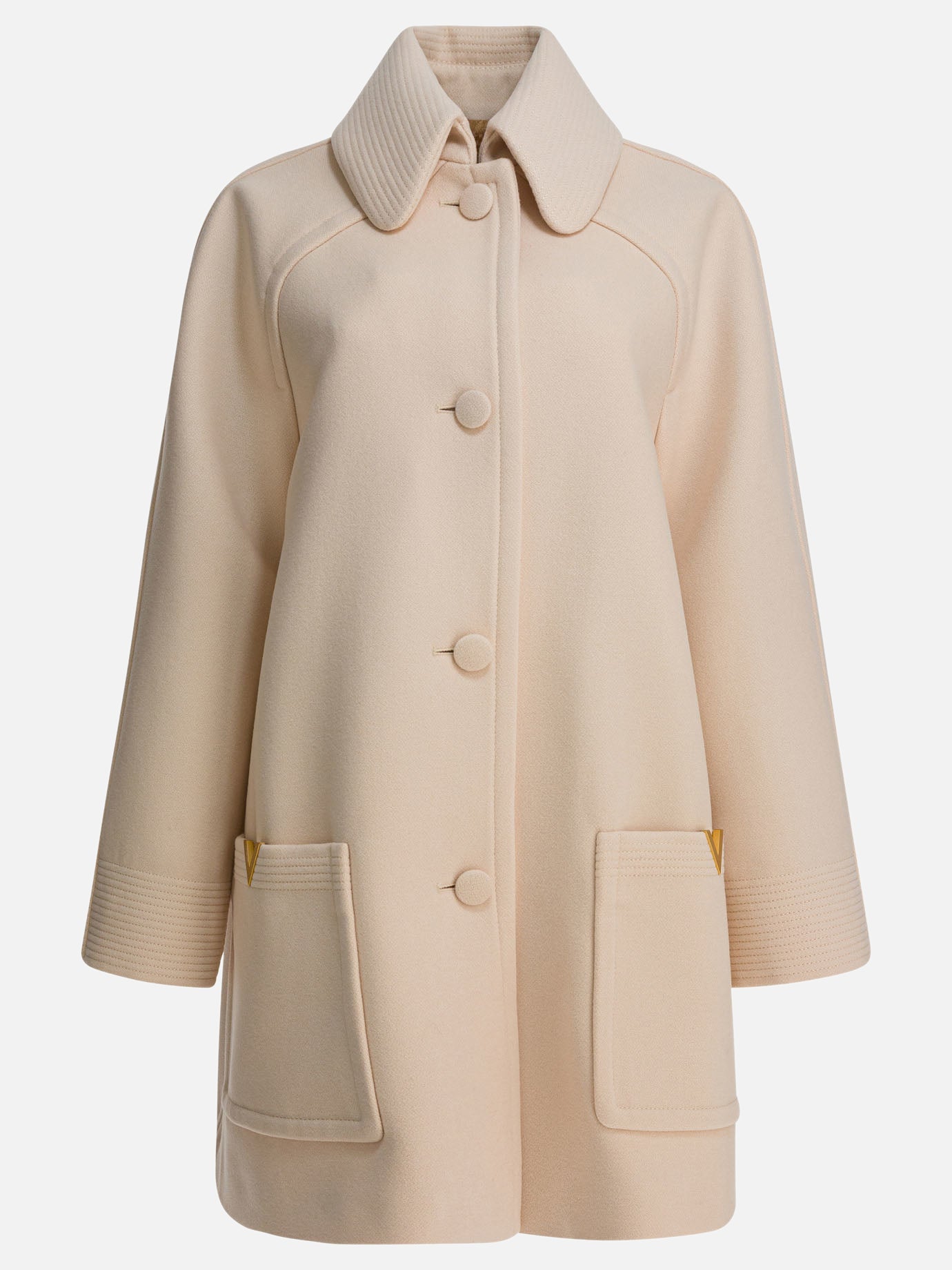 Long coats Solid colour  Beige - Valentino Women | PDP | VIETTI Online Store | Zoom-Modal
