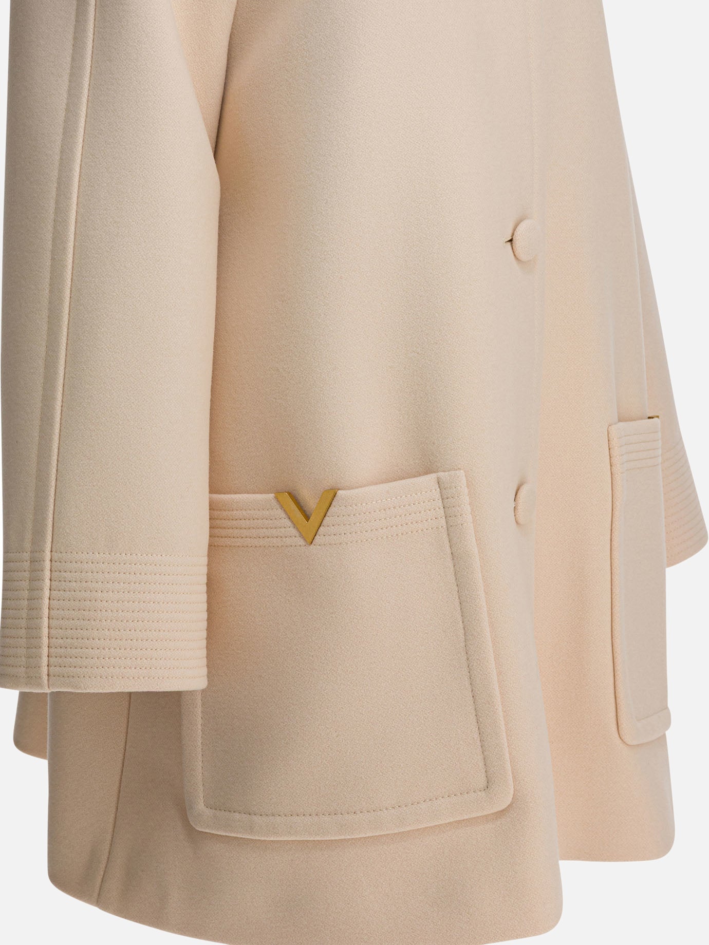 Long coats Solid colour  Beige - Valentino Women | PDP | VIETTI Online Store | Zoom-Modal_3
