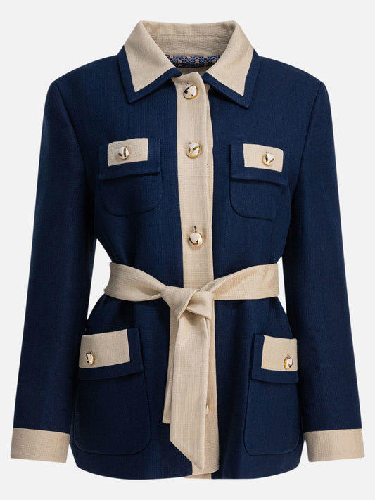 Cappotti corti Solid colour  Blu - Valentino Donna | PDP | VIETTI Online Store 
