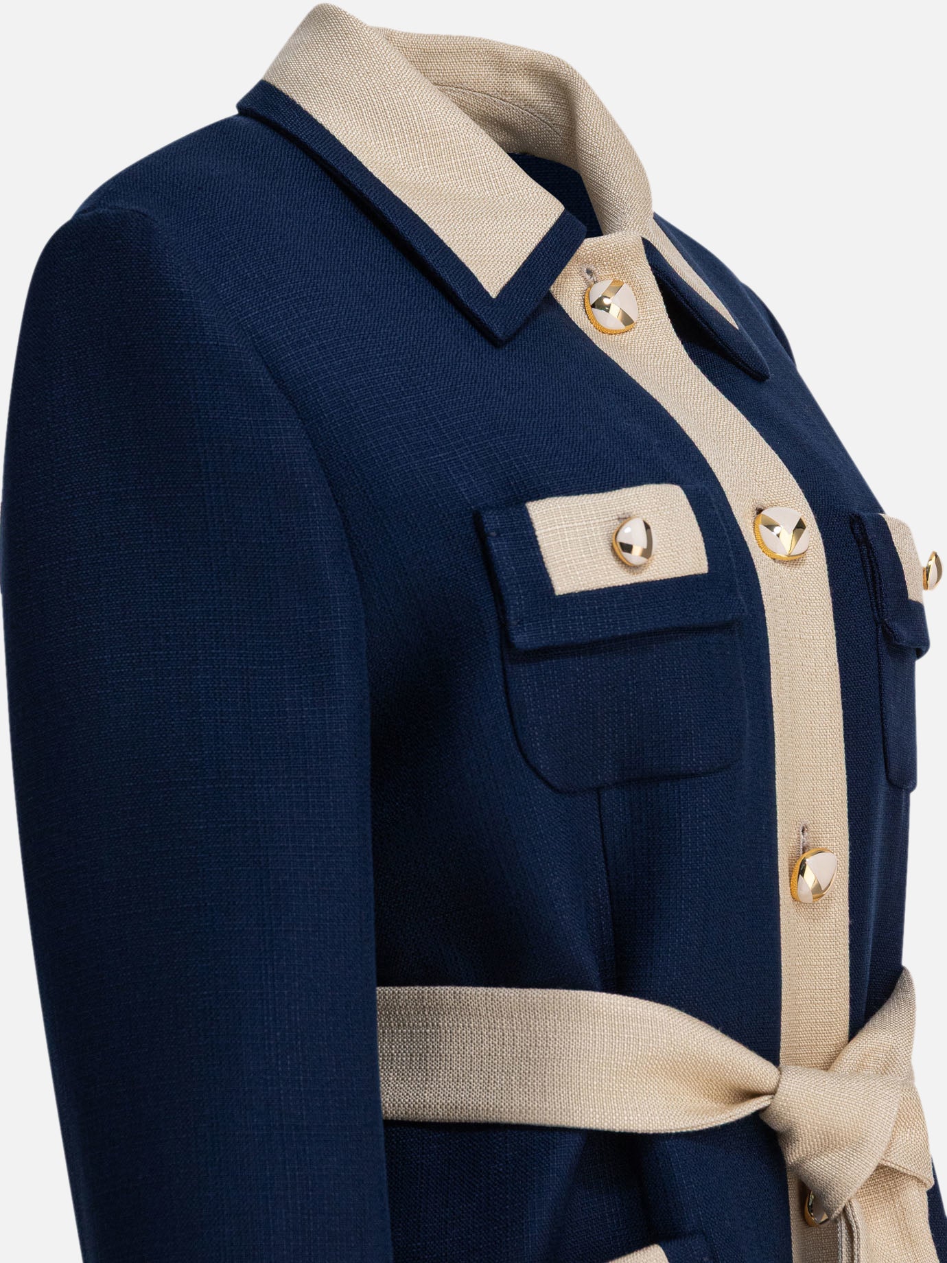 Cappotti corti Solid colour  Blu - Valentino Donna | PDP | VIETTI Online Store | Zoom-Modal_4
