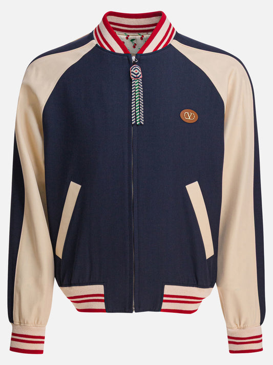 Bomber jackets Logo  Blue - Valentino Men | PLP | VIETTI Online Store 
