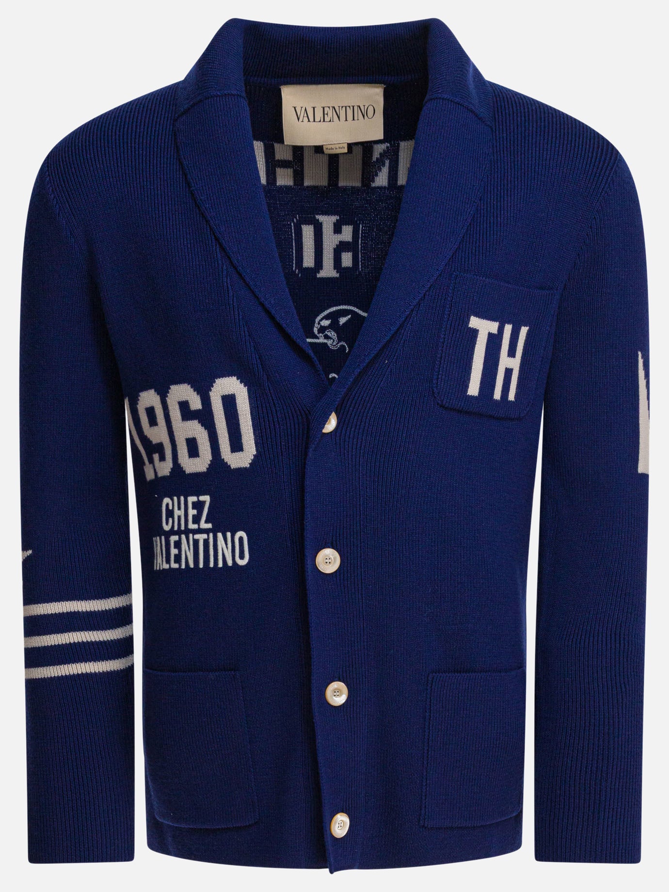 Cardigan Logo  Blu - Valentino Uomo | PDP | VIETTI Online Store | thumbnail