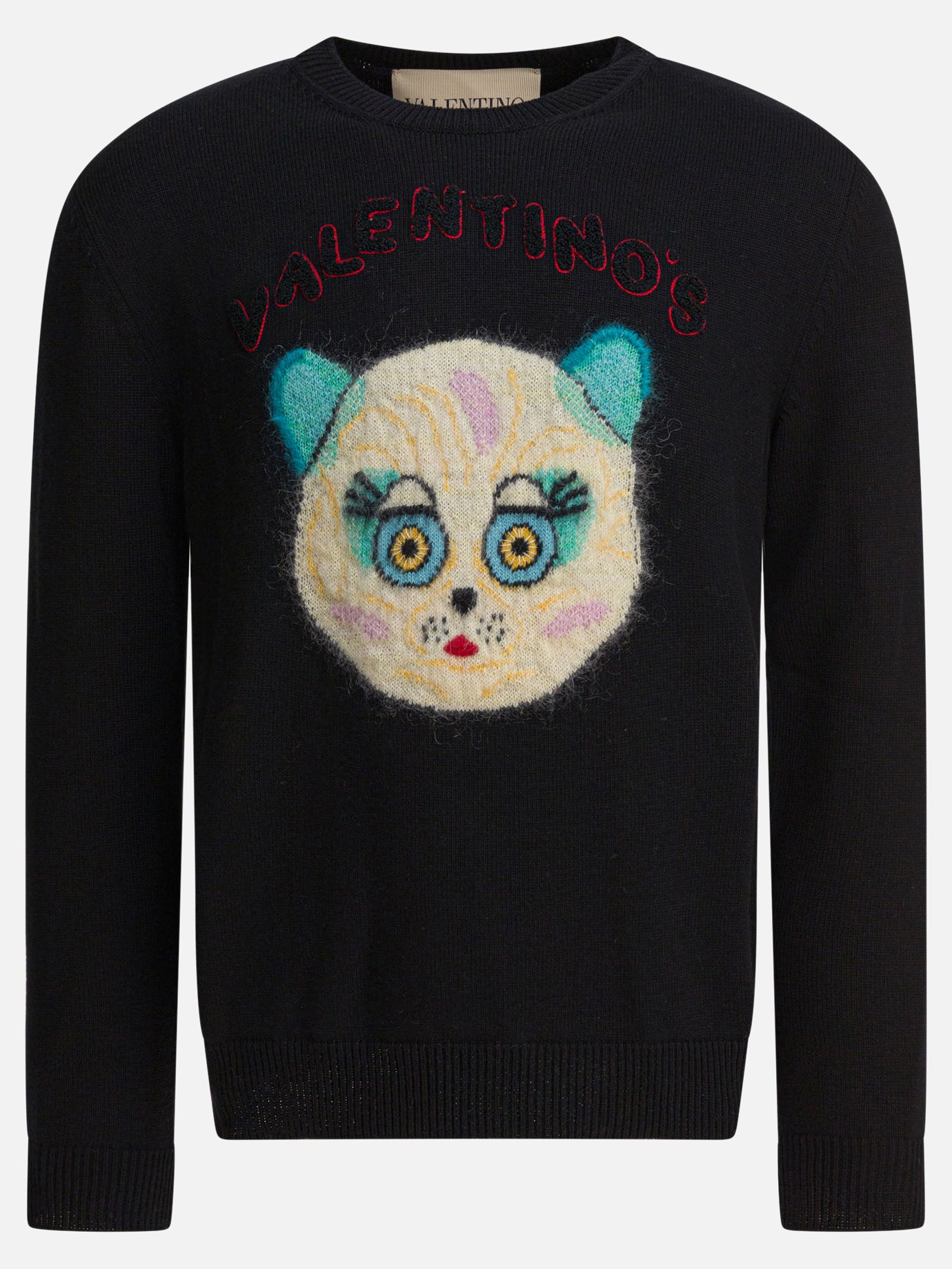 Crewneck sweaters Embroidered  Black - Valentino Men | PDP | VIETTI Online Store | thumbnail