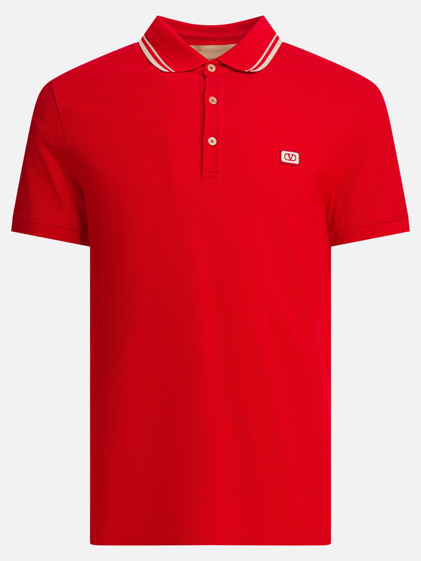 Polo shirts with buttons Logo  Red - Valentino Men | PDP | VIETTI Online Store | Zoom-Modal
