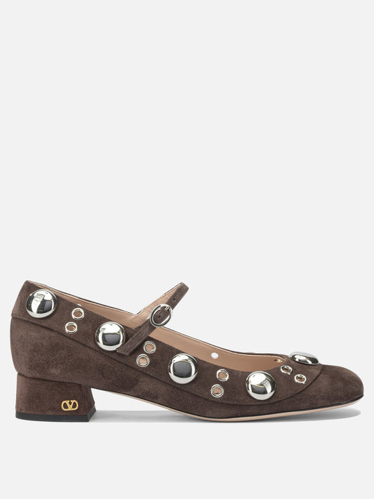 Mary Jane 100% calf leather  Marrone - Valentino Garavani Donna | PDP | VIETTI Online Store 
