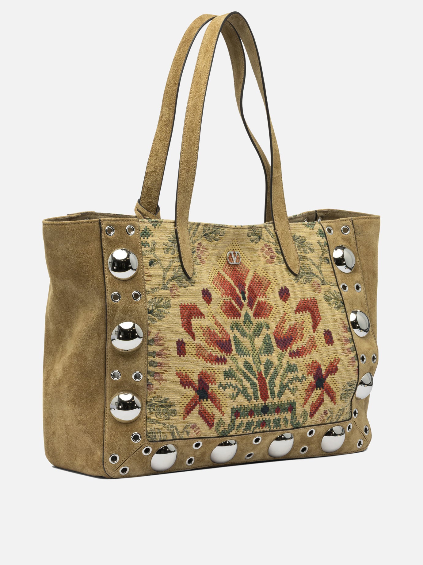 Borse grandi Embroidered  Beige - Valentino Garavani Donna | PDP | VIETTI Online Store | thumbnail_2