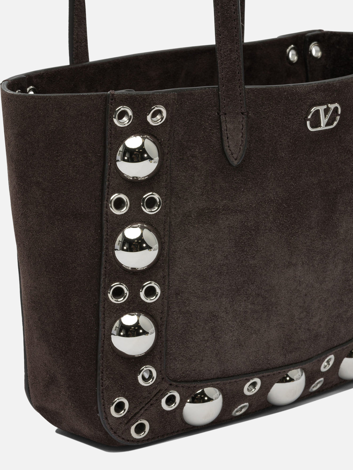Valentino Garavani Borsa a spalla "Nellcôte" in suede Marrone - VIETTI