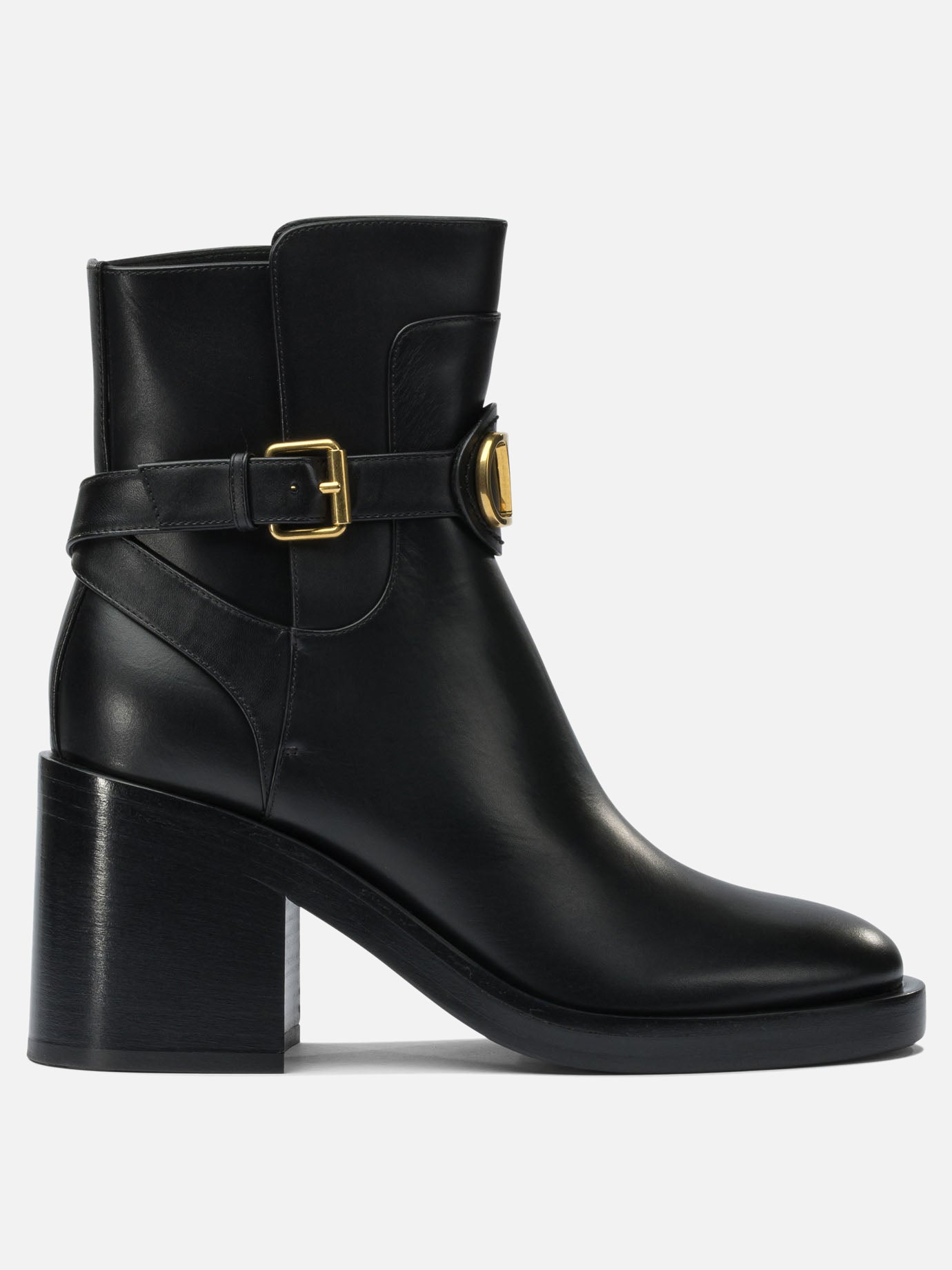Stivaletti pull-on 100% leather - 100% leather  Nero - Valentino Garavani Donna | PDP | VIETTI Online Store | thumbnail