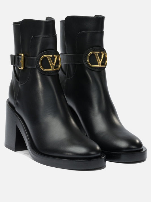 Stivaletti pull-on 100% leather - 100% leather  Nero - Valentino Garavani Donna | PDP | VIETTI Online Store | 2
