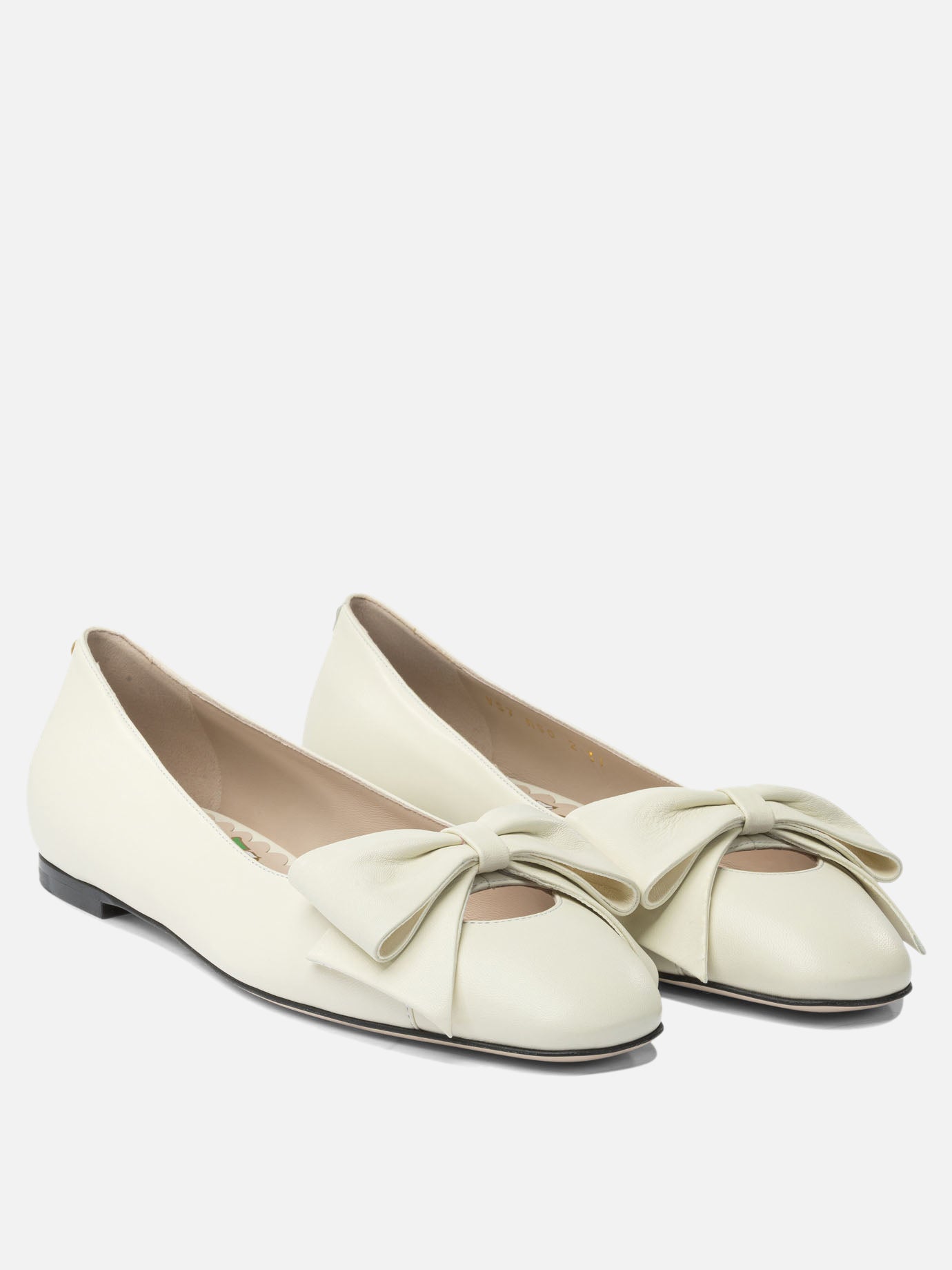 Ballerine classiche 100% leather - 100% leather  Bianco - Valentino Garavani Donna | PDP | VIETTI Online Store | thumbnail_2